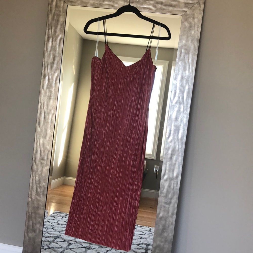 Salmon colored dress